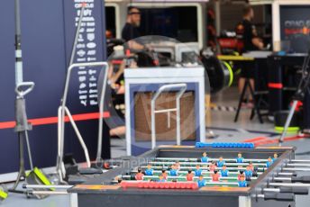 World © Octane Photographic Ltd. Formula 1 – Singapore Grand Prix - Marina Bay, Singapore. Thursday 29th September 2022. Pitlane. Oracle Red Bull Racing table football set up in the pitlane.