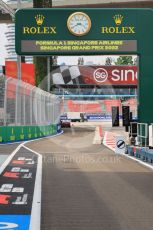 World © Octane Photographic Ltd. Formula 1 – Singapore Grand Prix - Marina Bay, Singapore. Thursday 29th September 2022. Pitlane. Pit exit.