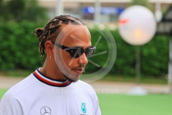 World © Octane Photographic Ltd. Formula 1 – Singapore Grand Prix - Marina Bay, Singapore. Thursday 29th September 2022. Arrivals. Mercedes-AMG Petronas F1 Team F1 W13 - Lewis Hamilton.