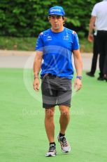 World © Octane Photographic Ltd. Formula 1 – Singapore Grand Prix - Marina Bay, Singapore. Thursday 29th September 2022. Arrivals. BWT Alpine F1 Team A522 - Fernando Alonso.