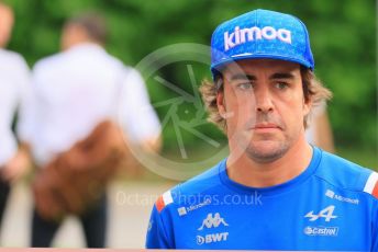 World © Octane Photographic Ltd. Formula 1 – Singapore Grand Prix - Marina Bay, Singapore. Thursday 29th September 2022. Arrivals. BWT Alpine F1 Team A522 - Fernando Alonso.