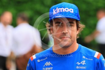 World © Octane Photographic Ltd. Formula 1 – Singapore Grand Prix - Marina Bay, Singapore. Thursday 29th September 2022. Arrivals. BWT Alpine F1 Team A522 - Fernando Alonso.