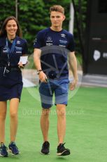 World © Octane Photographic Ltd. Formula 1 – Singapore Grand Prix - Marina Bay, Singapore. Thursday 29th September 2022. Arrivals. Williams Academy driver - Logan Sergeant.
