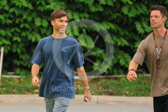 World © Octane Photographic Ltd. Formula 1 – Singapore Grand Prix - Marina Bay, Singapore. Thursday 29th September 2022. Arrivals. Scuderia AlphaTauri AT03 - Pierre Gasly.