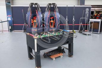 World © Octane Photographic Ltd. Formula 1 – Singapore Grand Prix - Marina Bay, Singapore. Thursday 29th September 2022. Pitlane. Oracle Red Bull Racing table football set up in the pitlane.