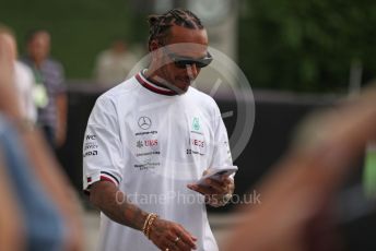 World © Octane Photographic Ltd. Formula 1 – Singapore Grand Prix - Marina Bay, Singapore. Thursday 29th September 2022. Arrivals. Mercedes-AMG Petronas F1 Team F1 W13 - Lewis Hamilton.