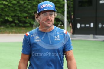 World © Octane Photographic Ltd. Formula 1 – Singapore Grand Prix - Marina Bay, Singapore. Thursday 29th September 2022. Arrivals. BWT Alpine F1 Team A522 - Fernando Alonso.