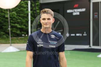 World © Octane Photographic Ltd. Formula 1 – Singapore Grand Prix - Marina Bay, Singapore. Thursday 29th September 2022. Arrivals. Williams Academy driver - Logan Sergeant.
