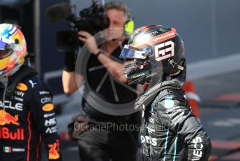 World © Octane Photographic Ltd. Formula 1 – Spanish Grand Prix - Circuit de Barcelona-Catalunya. Sunday 22nd May 2022 Parc Ferme. Mercedes-AMG Petronas F1 Team F1 W13 - George Russell.