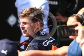 World © Octane Photographic Ltd. Formula 1 – Spanish Grand Prix - Circuit de Barcelona-Catalunya. Sunday 22nd May 2022 Parc Ferme. Oracle Red Bull Racing RB18 – Max Verstappen.