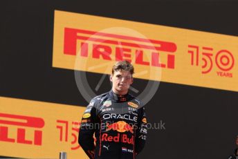 World © Octane Photographic Ltd. Formula 1 – Spanish Grand Prix - Circuit de Barcelona-Catalunya. Sunday 22nd May 2022 Podium. Oracle Red Bull Racing RB18 – Max Verstappen.