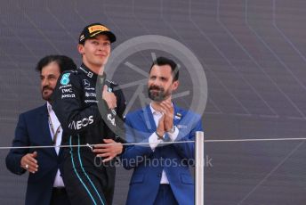 World © Octane Photographic Ltd. Formula 1 – Spanish Grand Prix - Circuit de Barcelona-Catalunya. Sunday 22nd May 2022 Podium. Mercedes-AMG Petronas F1 Team F1 W13 - George Russell.