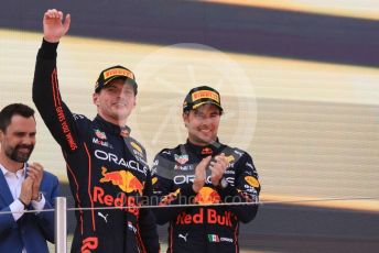 World © Octane Photographic Ltd. Formula 1 – Spanish Grand Prix - Circuit de Barcelona-Catalunya. Sunday 22nd May 2022 Podium. Oracle Red Bull Racing RB18 – Max Verstappen.