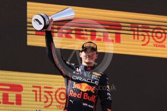 World © Octane Photographic Ltd. Formula 1 – Spanish Grand Prix - Circuit de Barcelona-Catalunya. Sunday 22nd May 2022 Podium. Oracle Red Bull Racing RB18 – Max Verstappen.