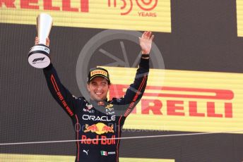 World © Octane Photographic Ltd. Formula 1 – Spanish Grand Prix - Circuit de Barcelona-Catalunya. Sunday 22nd May 2022 Podium. Oracle Red Bull Racing RB18 – Sergio Perez.