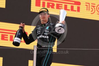 World © Octane Photographic Ltd. Formula 1 – Spanish Grand Prix - Circuit de Barcelona-Catalunya. Sunday 22nd May 2022 Podium. Mercedes-AMG Petronas F1 Team F1 W13 - George Russell.