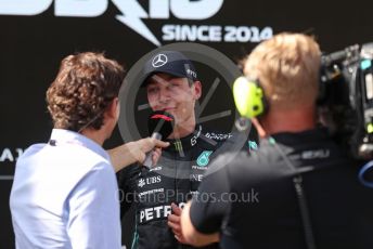 World © Octane Photographic Ltd. Formula 1 – Spanish Grand Prix - Circuit de Barcelona-Catalunya. Sunday 22nd May 2022 Parc Ferme. Mercedes-AMG Petronas F1 Team F1 W13 - George Russell.