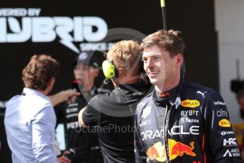 World © Octane Photographic Ltd. Formula 1 – Spanish Grand Prix - Circuit de Barcelona-Catalunya. Sunday 22nd May 2022 Parc Ferme. Oracle Red Bull Racing RB18 – Max Verstappen.