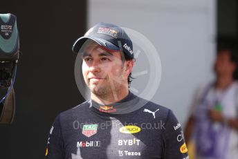 World © Octane Photographic Ltd. Formula 1 – Spanish Grand Prix - Circuit de Barcelona-Catalunya. Sunday 22nd May 2022 Parc Ferme. Oracle Red Bull Racing RB18 – Sergio Perez.