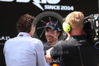 World © Octane Photographic Ltd. Formula 1 – Spanish Grand Prix - Circuit de Barcelona-Catalunya. Sunday 22nd May 2022 Parc Ferme. Oracle Red Bull Racing RB18 – Sergio Perez.