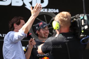 World © Octane Photographic Ltd. Formula 1 – Spanish Grand Prix - Circuit de Barcelona-Catalunya. Sunday 22nd May 2022 Parc Ferme. Oracle Red Bull Racing RB18 – Sergio Perez.