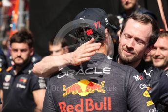 World © Octane Photographic Ltd. Formula 1 – Spanish Grand Prix - Circuit de Barcelona-Catalunya. Sunday 22nd May 2022 Parc Ferme. Oracle Red Bull Racing RB18 – Sergio Perez.