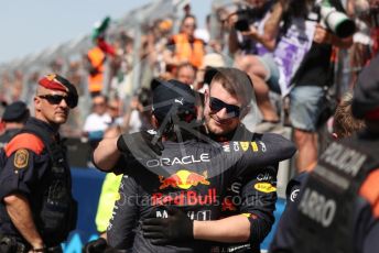 World © Octane Photographic Ltd. Formula 1 – Spanish Grand Prix - Circuit de Barcelona-Catalunya. Sunday 22nd May 2022 Parc Ferme. Oracle Red Bull Racing RB18 – Sergio Perez.