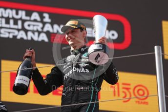 World © Octane Photographic Ltd. Formula 1 – Spanish Grand Prix - Circuit de Barcelona-Catalunya. Sunday 22nd May 2022 Podium. Mercedes-AMG Petronas F1 Team F1 W13 - George Russell.