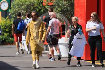 World © Octane Photographic Ltd. Formula 1 – Spanish Grand Prix - Circuit de Barcelona-Catalunya. Friday 20th May 2022 Paddock. Mercedes-AMG Petronas F1 Team F1 W13 - Lewis Hamilton.
