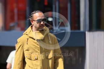 World © Octane Photographic Ltd. Formula 1 – Spanish Grand Prix - Circuit de Barcelona-Catalunya. Friday 20th May 2022 Paddock. Mercedes-AMG Petronas F1 Team F1 W13 - Lewis Hamilton.
