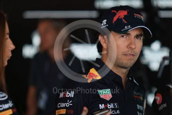 World © Octane Photographic Ltd. Formula 1 – Spanish Grand Prix - Circuit de Barcelona-Catalunya. Friday 20th May 2022 Paddock. Oracle Red Bull Racing RB18 – Sergio Perez.