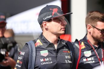 World © Octane Photographic Ltd. Formula 1 – Spanish Grand Prix - Circuit de Barcelona-Catalunya. Friday 20th May 2022 Paddock. Oracle Red Bull Racing RB18 – Max Verstappen.