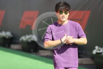 World © Octane Photographic Ltd. Formula 1 – Spanish Grand Prix - Circuit de Barcelona-Catalunya. Friday 20th May 2022 Paddock. Scuderia AlphaTauri AT03 - Yuki Tsunoda.