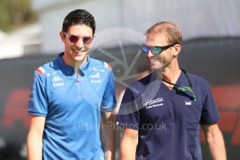 World © Octane Photographic Ltd. Formula 1 – Spanish Grand Prix - Circuit de Barcelona-Catalunya. Friday 20th May 2022 Paddock. BWT Alpine F1 Team A522 - Esteban Ocon.