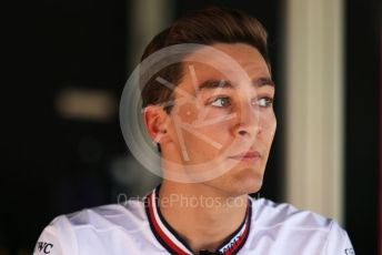 World © Octane Photographic Ltd. Formula 1 – Spanish Grand Prix - Circuit de Barcelona-Catalunya. Friday 20th May 2022 Paddock. Mercedes-AMG Petronas F1 Team F1 W13 - George Russell.