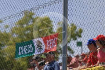 World © Octane Photographic Ltd. Formula 1 – Spanish Grand Prix - Circuit de Barcelona-Catalunya. Friday 20th May 2022 Practice 1. Oracle Red Bull Racing RB18 – Sergio Perez fans.