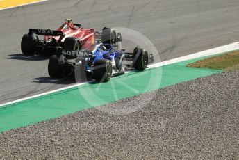 World © Octane Photographic Ltd. Formula 1 – Spanish Grand Prix - Circuit de Barcelona-Catalunya. Friday 20th May 2022 Practice 2. Williams Racing FW44 - Alex Albon and Scuderia Ferrari F1-75 - Carlos Sainz.