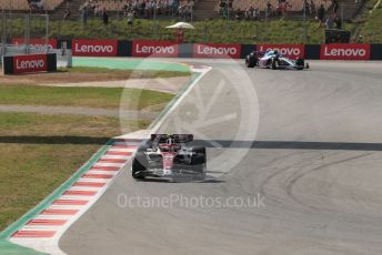 World © Octane Photographic Ltd. Formula 1 – Spanish Grand Prix - Circuit de Barcelona-Catalunya. Friday 20th May 2022 Practice 2. Alfa Romeo F1 Team Orlen C42 - Guanyu Zhou and BWT Alpine F1 Team A522 - Esteban Ocon.