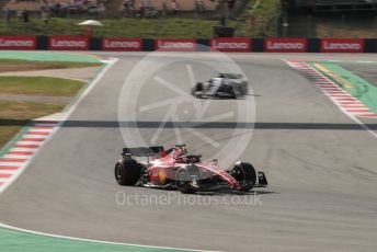 World © Octane Photographic Ltd. Formula 1 – Spanish Grand Prix - Circuit de Barcelona-Catalunya. Friday 20th May 2022 Practice 2. Scuderia Ferrari F1-75 - Charles Leclerc and cuderia AlphaTauri AT03 - Yuki Tsunoda.