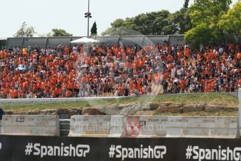 World © Octane Photographic Ltd. Formula 1 – Spanish Grand Prix - Circuit de Barcelona-Catalunya. Saturday 21st May 2022 Qualifying. Max Verstappen grandstand