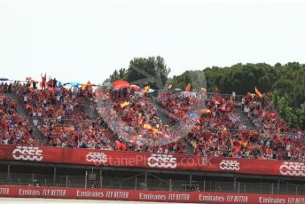 World © Octane Photographic Ltd. Formula 1 – Spanish Grand Prix - Circuit de Barcelona-Catalunya. Saturday 21st May 2022 Qualifying. Carlos Sainz grandstand