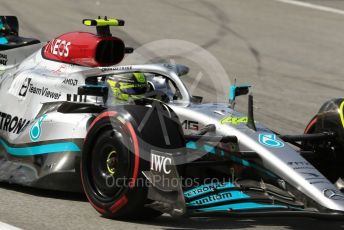 World © Octane Photographic Ltd. Formula 1 – Spanish Grand Prix - Circuit de Barcelona-Catalunya. Saturday 21st May 2022 Qualifying. Mercedes-AMG Petronas F1 Team F1 W13 - Lewis Hamilton.