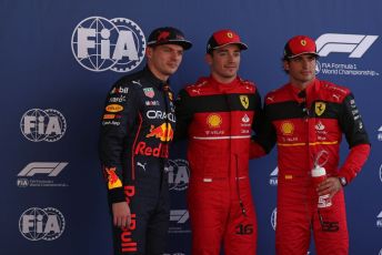 World © Octane Photographic Ltd. Formula 1 – Spanish Grand Prix - Circuit de Barcelona-Catalunya. Saturday 21st May 2022 Qualifying. Scuderia Ferrari F1-75 - Charles Leclerc and Carlos Sainz and Oracle Red Bull Racing RB18 – Max Verstappen..