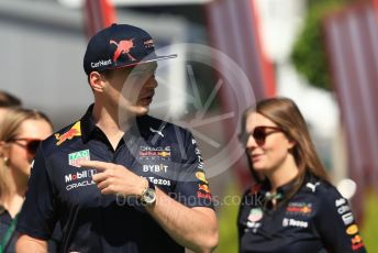 World © Octane Photographic Ltd. Formula 1 – Spanish Grand Prix - Circuit de Barcelona-Catalunya. Saturday 21st May 2022 Paddock. Oracle Red Bull Racing RB18 – Max Verstappen.