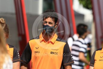 World © Octane Photographic Ltd. Formula 1 – Spanish Grand Prix - Circuit de Barcelona-Catalunya. Saturday 21st May 2022 Paddock. McLaren F1 Team MCL36 - Daniel Ricciardo.