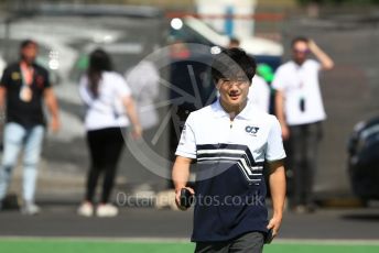 World © Octane Photographic Ltd. Formula 1 – Spanish Grand Prix - Circuit de Barcelona-Catalunya. Saturday 21st May 2022 Paddock. Scuderia AlphaTauri AT03 - Yuki Tsunoda.