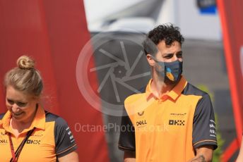 World © Octane Photographic Ltd. Formula 1 – Spanish Grand Prix - Circuit de Barcelona-Catalunya. Saturday 21st May 2022 Paddock. McLaren F1 Team MCL36 - Daniel Ricciardo.