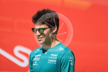 World © Octane Photographic Ltd. Formula 1 – Spanish Grand Prix - Circuit de Barcelona-Catalunya. Saturday 21st May 2022 Paddock. Aston Martin Aramco Cognizant F1 Team AMR22 - Lance Stroll.