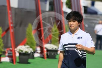 World © Octane Photographic Ltd. Formula 1 – Spanish Grand Prix - Circuit de Barcelona-Catalunya. Saturday 21st May 2022 Paddock. Scuderia AlphaTauri AT03 - Yuki Tsunoda.