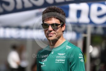World © Octane Photographic Ltd. Formula 1 – Spanish Grand Prix - Circuit de Barcelona-Catalunya. Saturday 21st May 2022 Paddock. Aston Martin Aramco Cognizant F1 Team AMR22 - Lance Stroll.